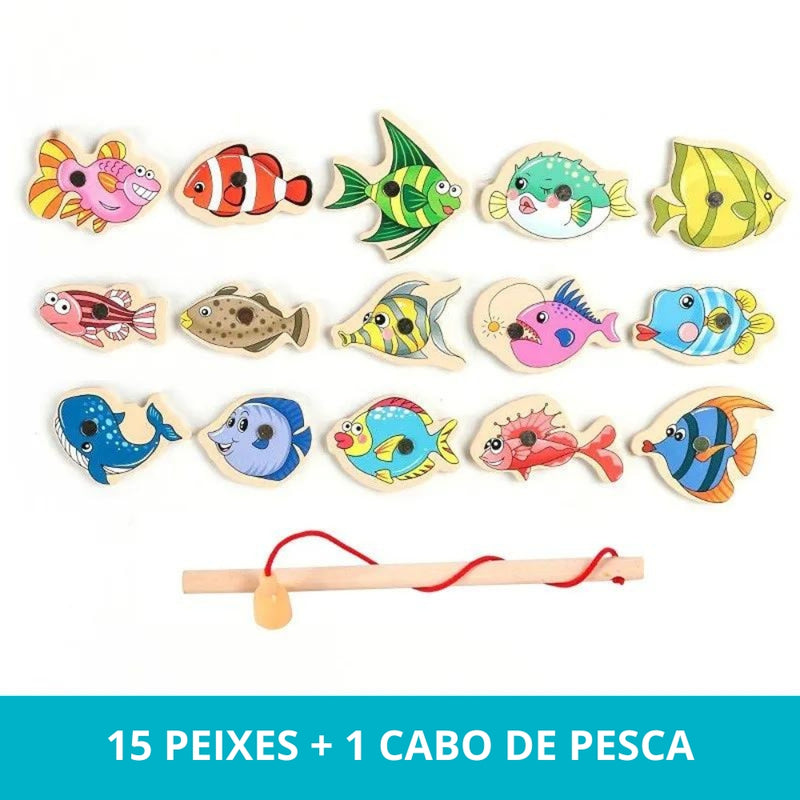 Brinquedo Educativo: Pescaria magnética infantil Montessori