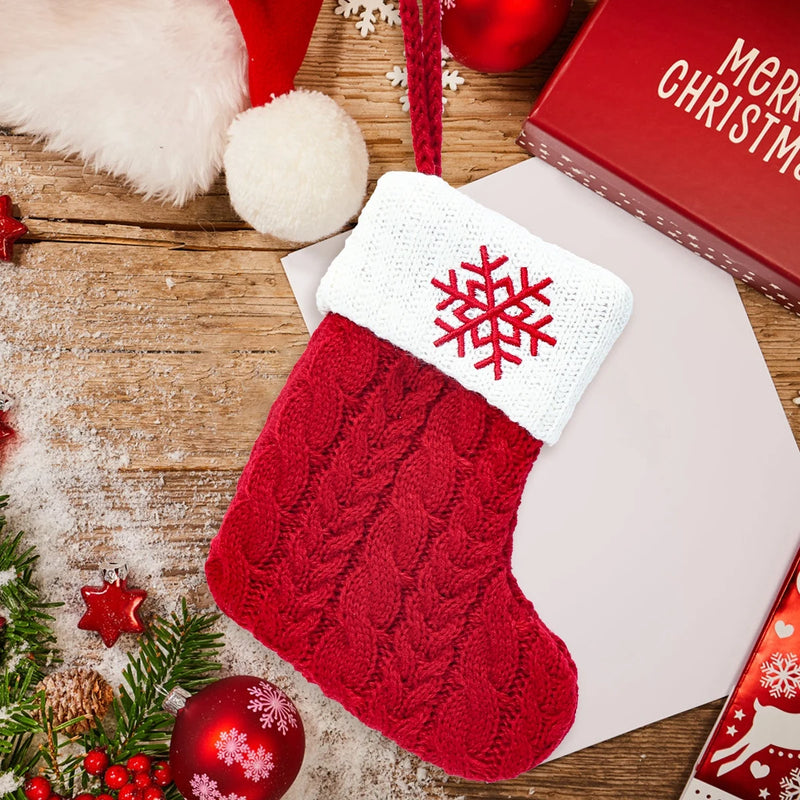 Natal alfabeto tricô meias, enfeites de árvore de Natal, decoração, Natal presente