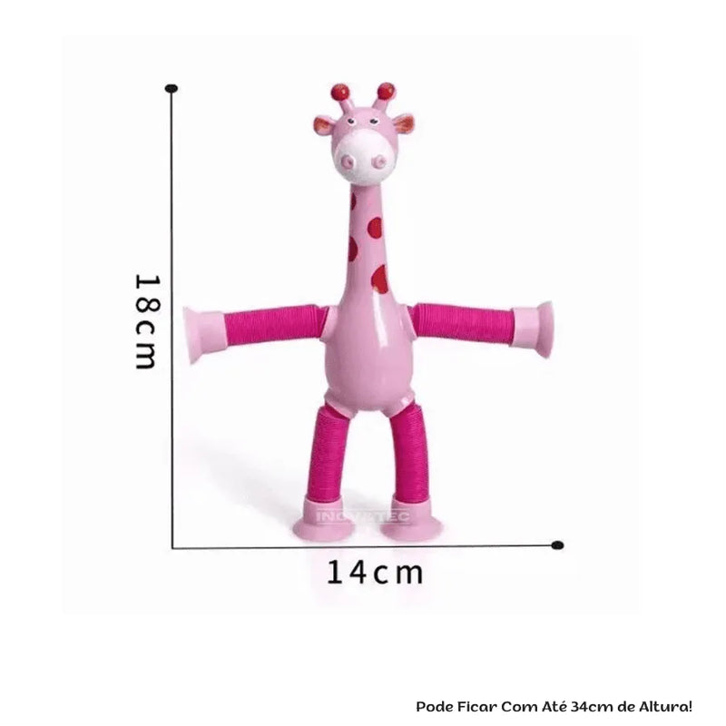 Girafinhas Criativas Estica e Gruda Com Luz De LED - Diversão Garantida Para As Crianças